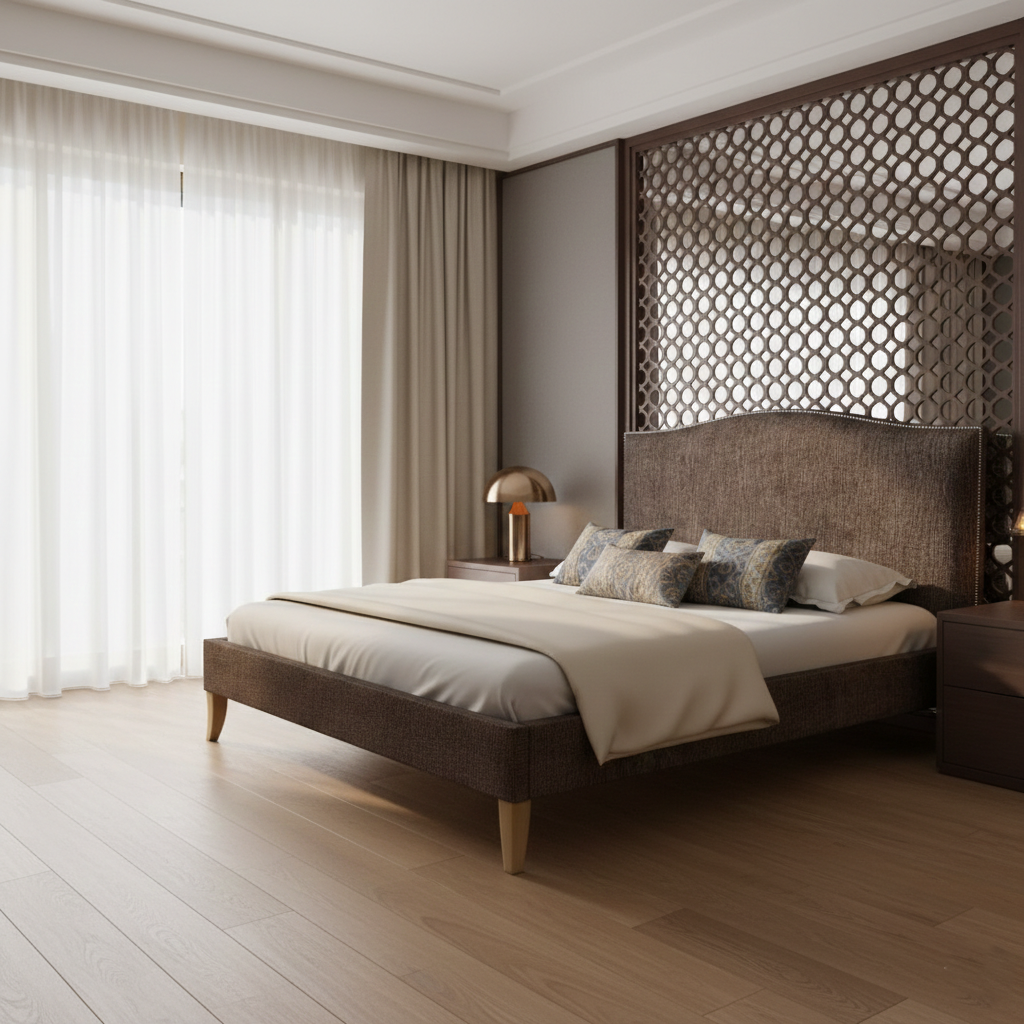 Pinup Queen size Bed-Grey